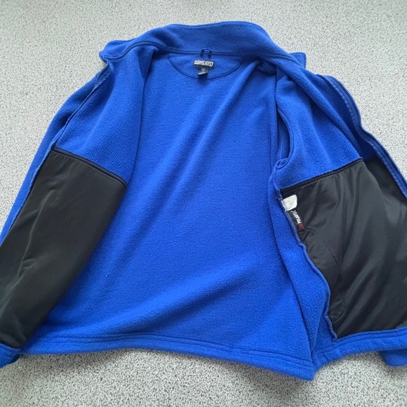 VTG Lands End USA Polartec Fleece Jacket L TALL Full Zip Polartec Outdoor Blue - Picture 10 of 10
